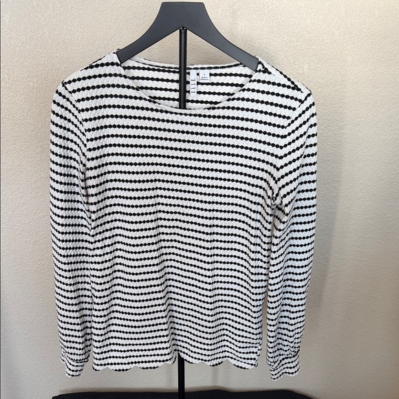 Elle Monochrome Patterned Long Sleeve Top - Picture 5 of 9